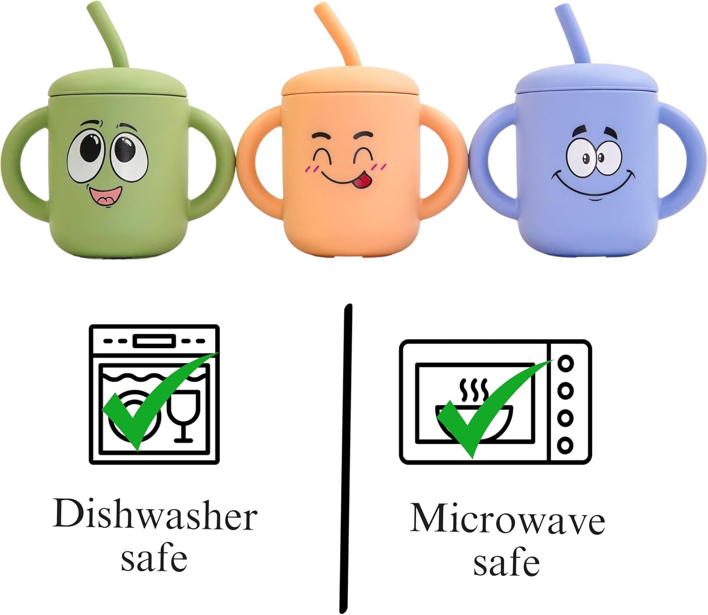 Meet the Moodies Silicone Sippy Cup with Straw & Handles – BPA-Free, Leak-Proof Toddler Training Cup (6+ Months)