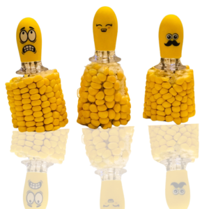 Fumiko’s Unique Corn Holders for corn on the cob – 10 PCS/5 corn cob holders set, Fun Faces, interlocking corn holder set making your corn on the cob experience even more entertaining…
