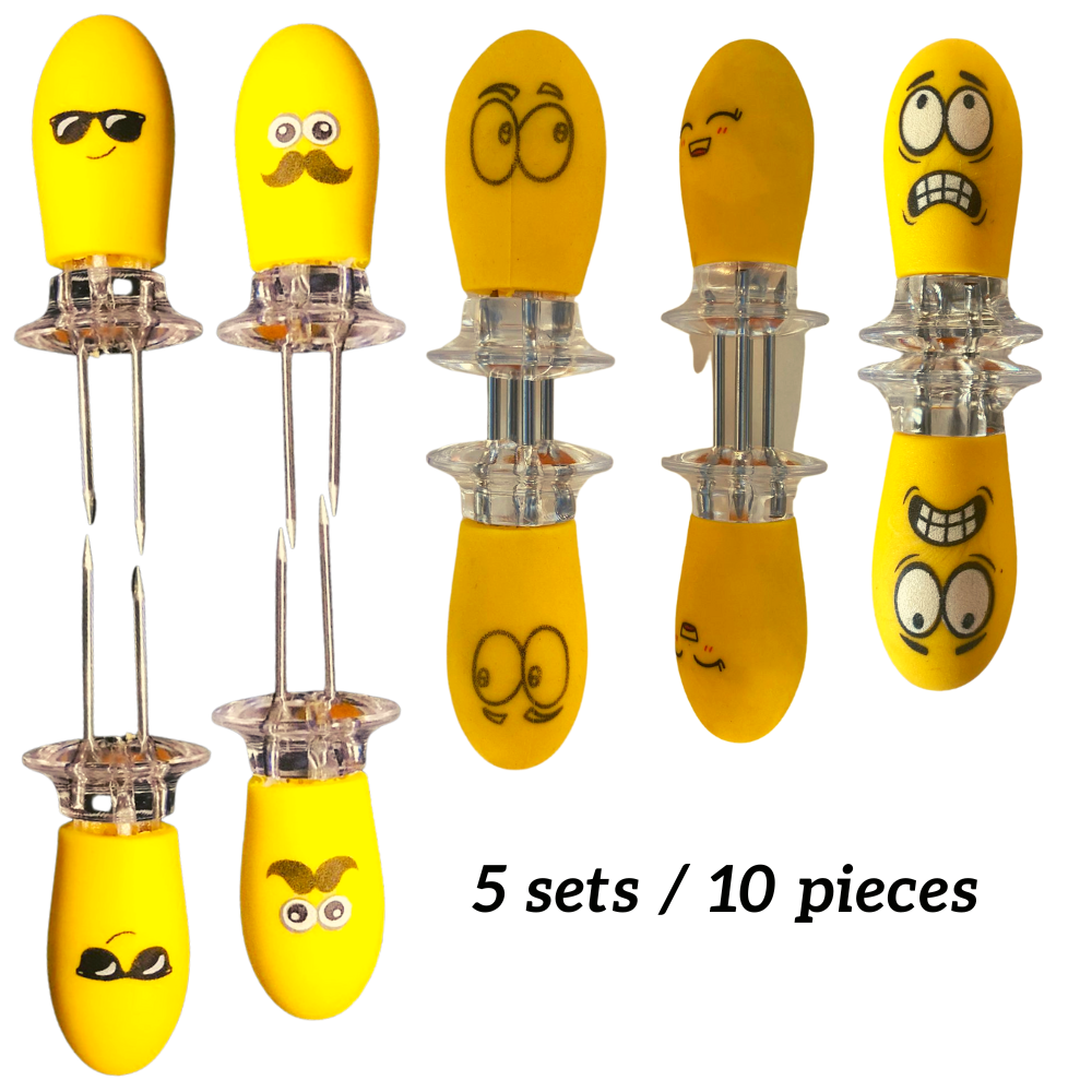 Fumiko’s Unique Corn Holders for corn on the cob – 10 PCS/5 corn cob holders set, Fun Faces, interlocking corn holder set making your corn on the cob experience even more entertaining…